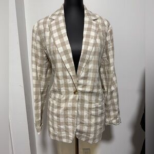 a new day Checkered Beige Blazer